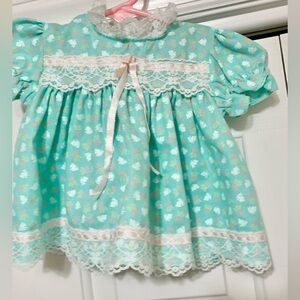 Vintage 80s Easter Bunny Rabbit Dress - Baby Newborn